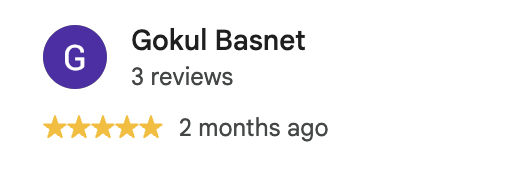 Google review by Gokul Basnet, 5 out of 5, 2 months ago, no comment